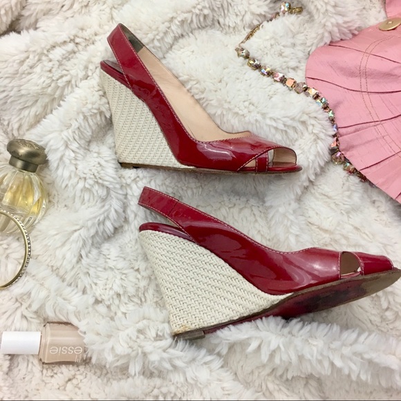 Christian Louboutin Shoes - RARE LOUBOUTIN Red Patent Leather Wedges🔥🔥🌹👠